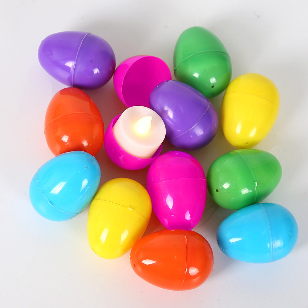 Wholesale Easter Eggs Decoration Luminous Eggs Scene Layout Easter Eggs Plastic Capsule Eggs